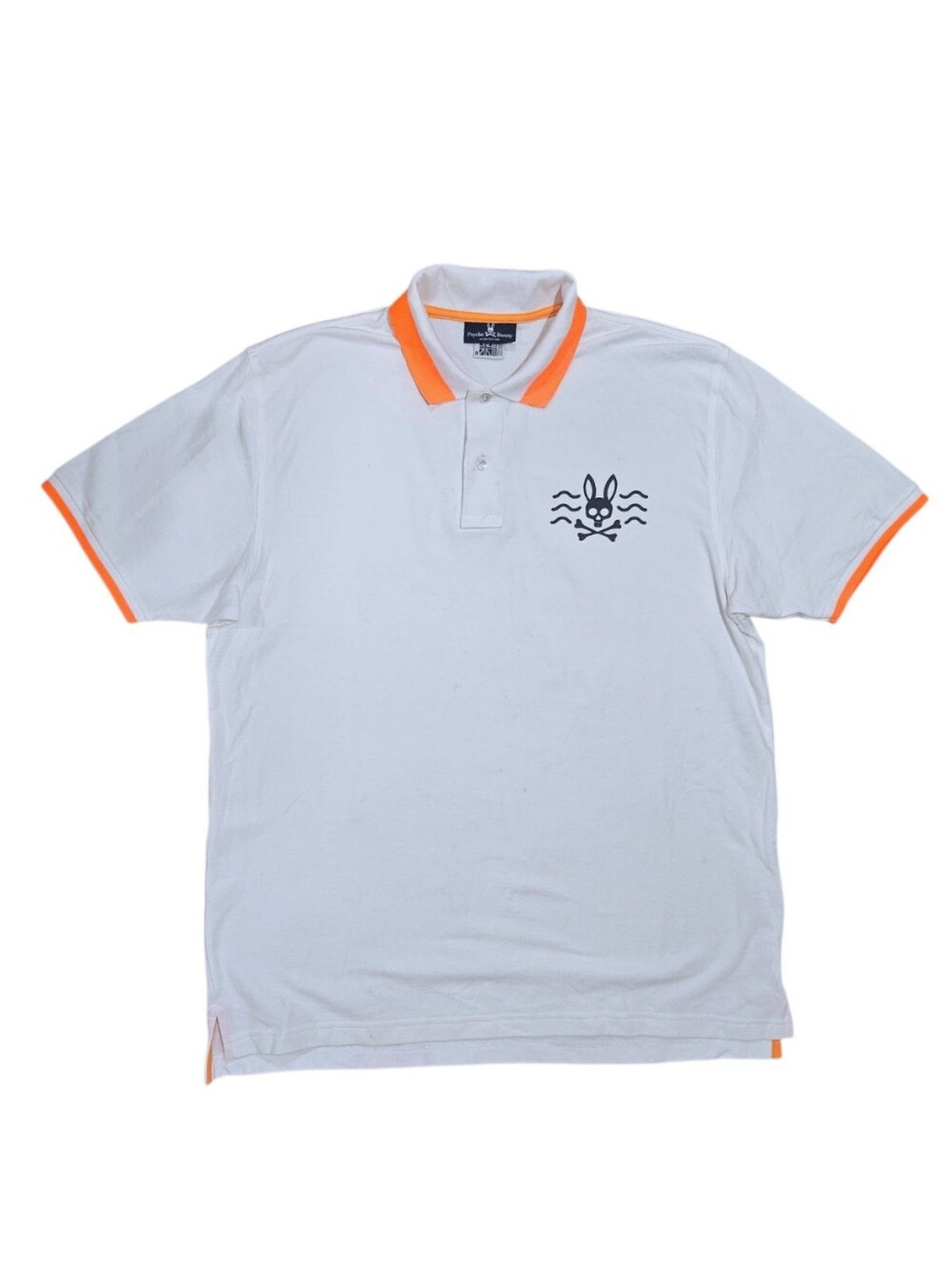 Psycho Bunny White Orange Polo Size 8 (2XL)